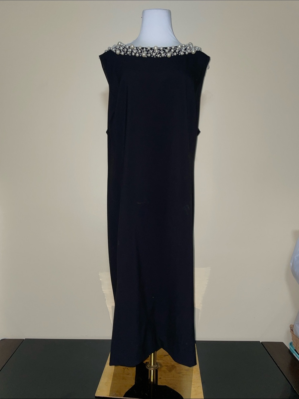 Calvin Klein Elegant Pearl-Trim sleeveless dress and sweater set | 22W | 2X - Picture 7 of 11